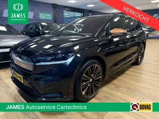 Skoda Enyaq iV 80 Founders Edition Black |PANO|WARMTEPOMP|LEER|MATRIX|NAVI|CARPLAY|HUD|
